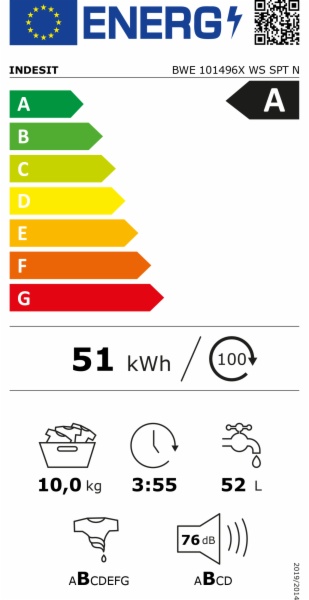 LAVADORA INDESIT BWE 101496X WS SPT N